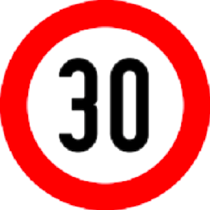 سرعت بیش از 30 کیلومتر بر ساعت ممنوع