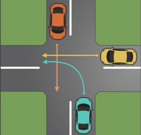 آزمون آیین نامه چهارراه ها