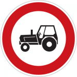 تابلو راهنمایی و رانندگی عبور خودرو کشاورزی ممنوع