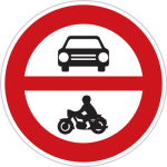 تابلوهای راهنمایی و رانندگی عبور وسائل نقلیه موتوری ممنوع